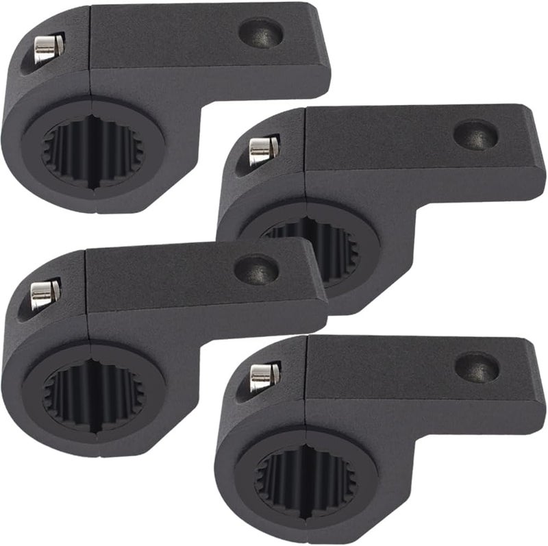 Szplonly Motorcycle Aluminum Mounting Bracket Kit Tube Clamp 4Pcs 0.75" 1" 1.25" Bullbar Roof Rack Roll Cage Horizontal Bar Clamp Mounting Kit fit for Trucks Car ATV Motorcycle Truck - Image 1
